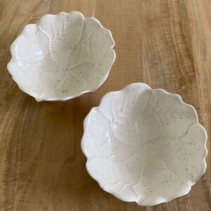 Cabbage Salad Bowls cream with brown flecks